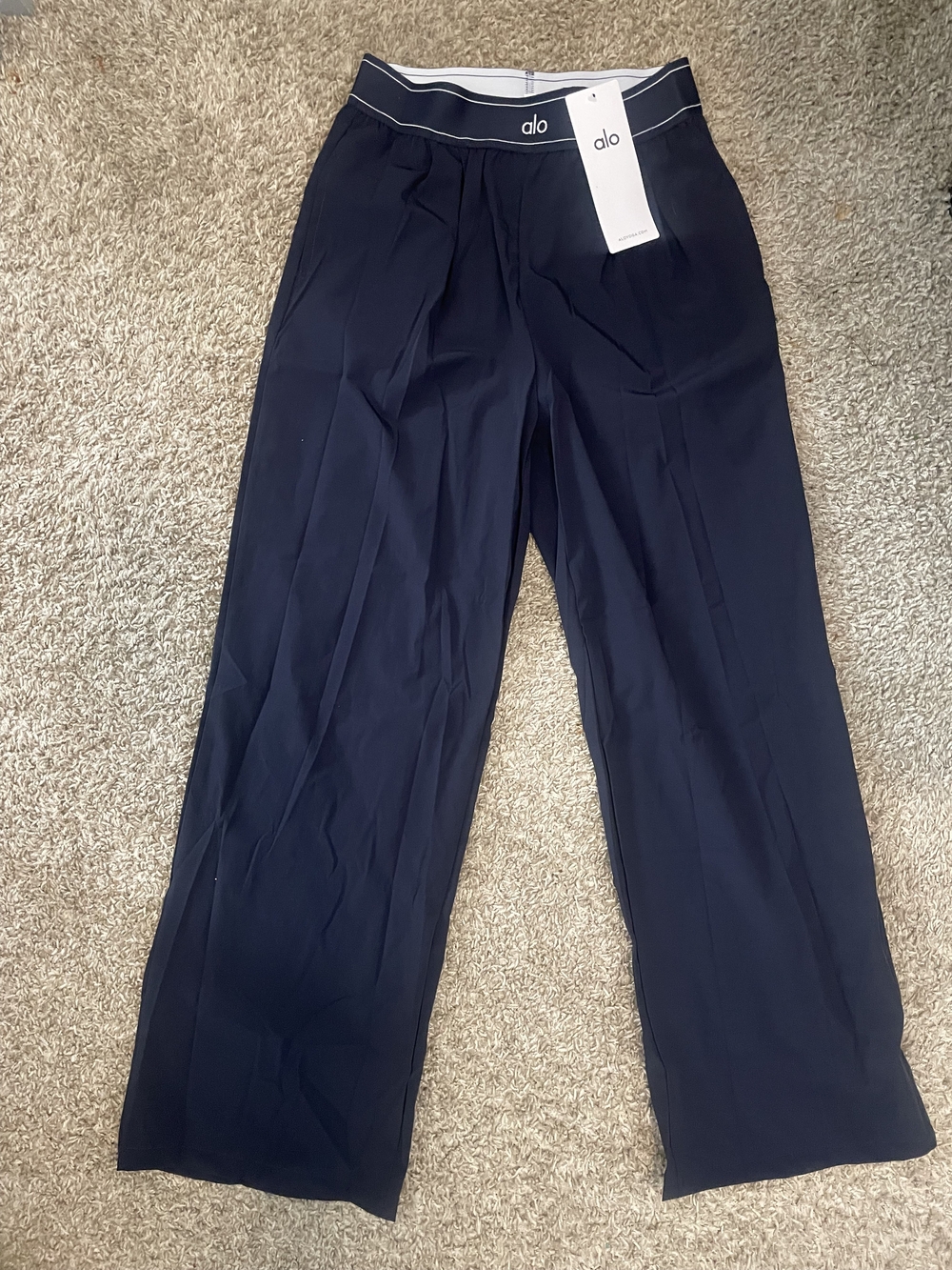 ALO Yoga Women Navy Active Trousers
